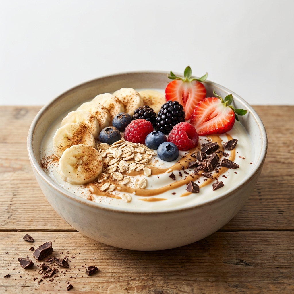 Jogurtowa Misa z Owocami i Czekoladą