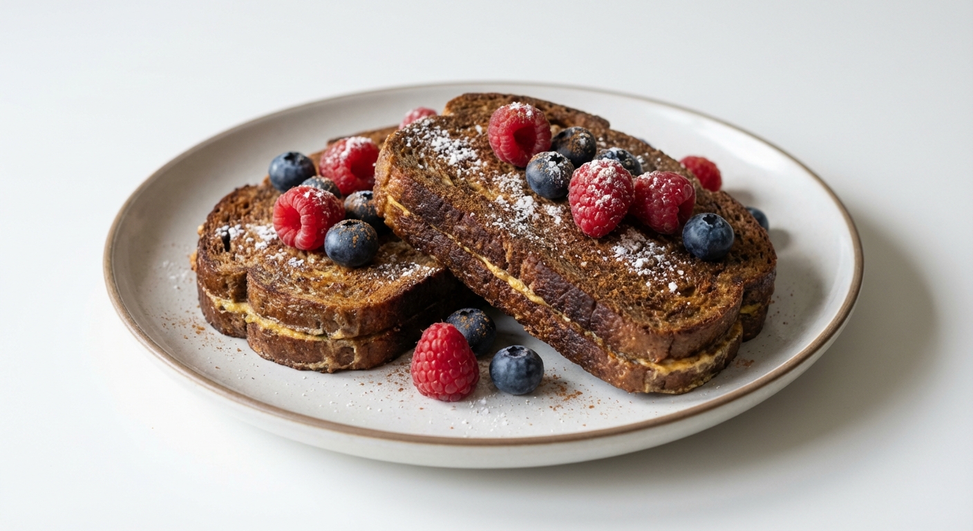 Żytnie Tosty Francuskie z Białkiem i Owocami