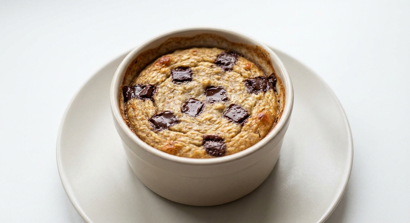 Pieczona Owsianka Bananowo-Czekoladowa z Miodem