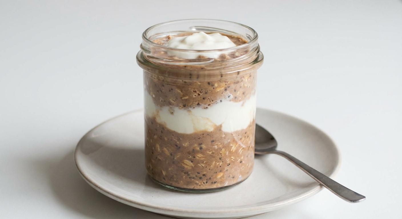 Nocna Owsianka Kawowo-Kakowa z Chia