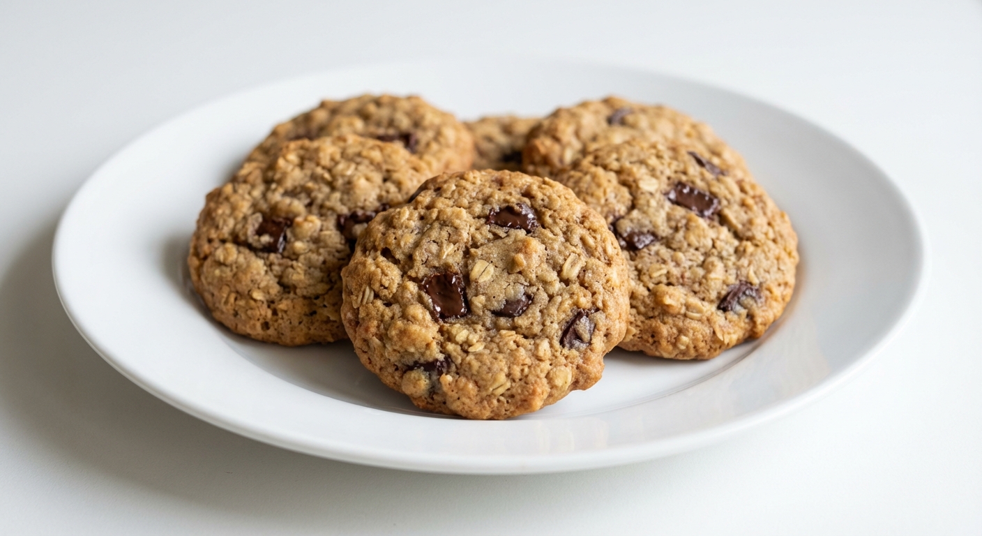 Bananowo-Owsiane Ciasteczka z Czekoladą