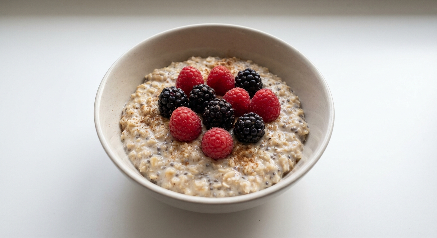 Owsianka z Chia, Miodem i Malinami