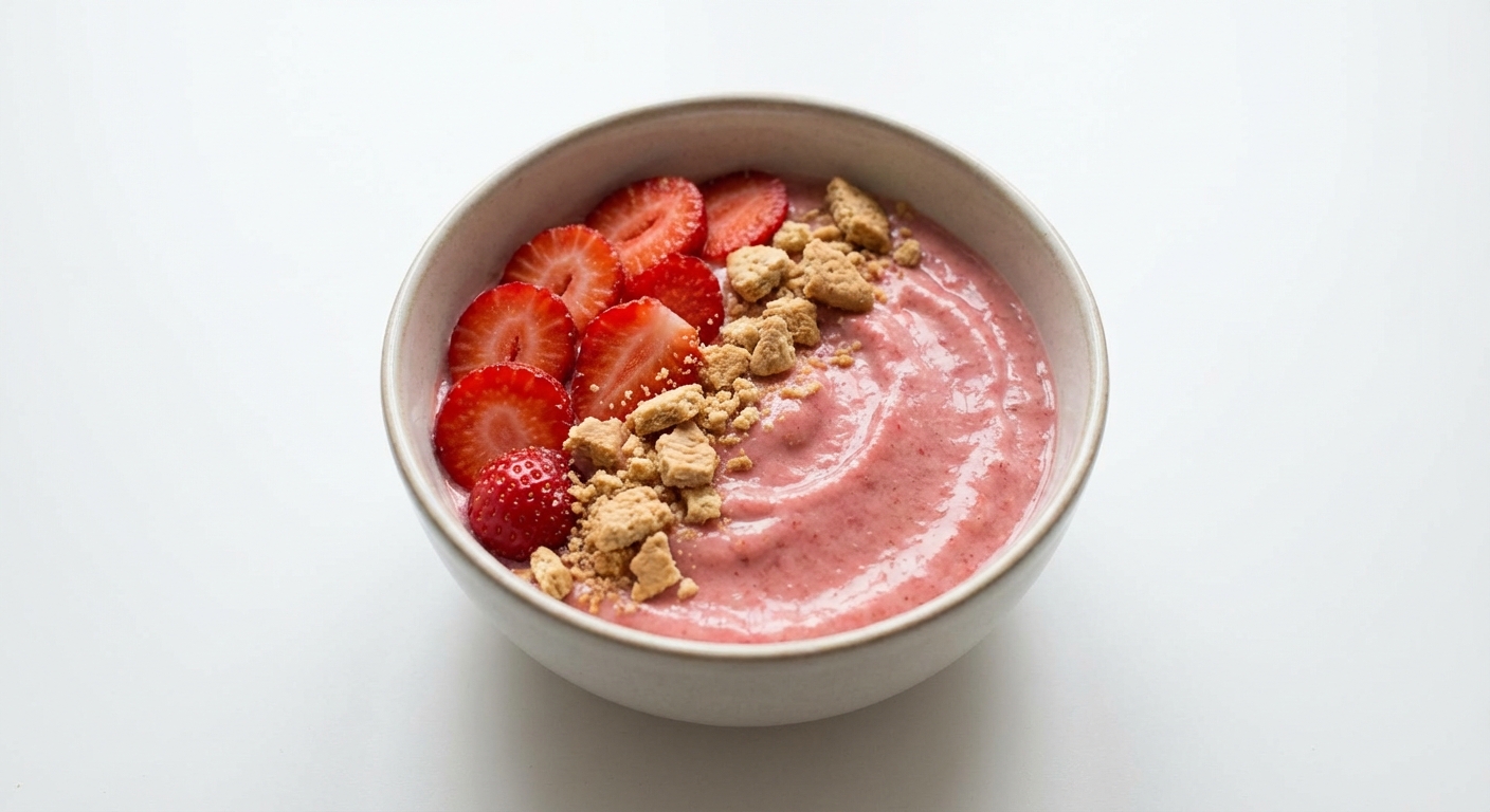 Truskawkowy Smoothie Bowl z Twarogiem