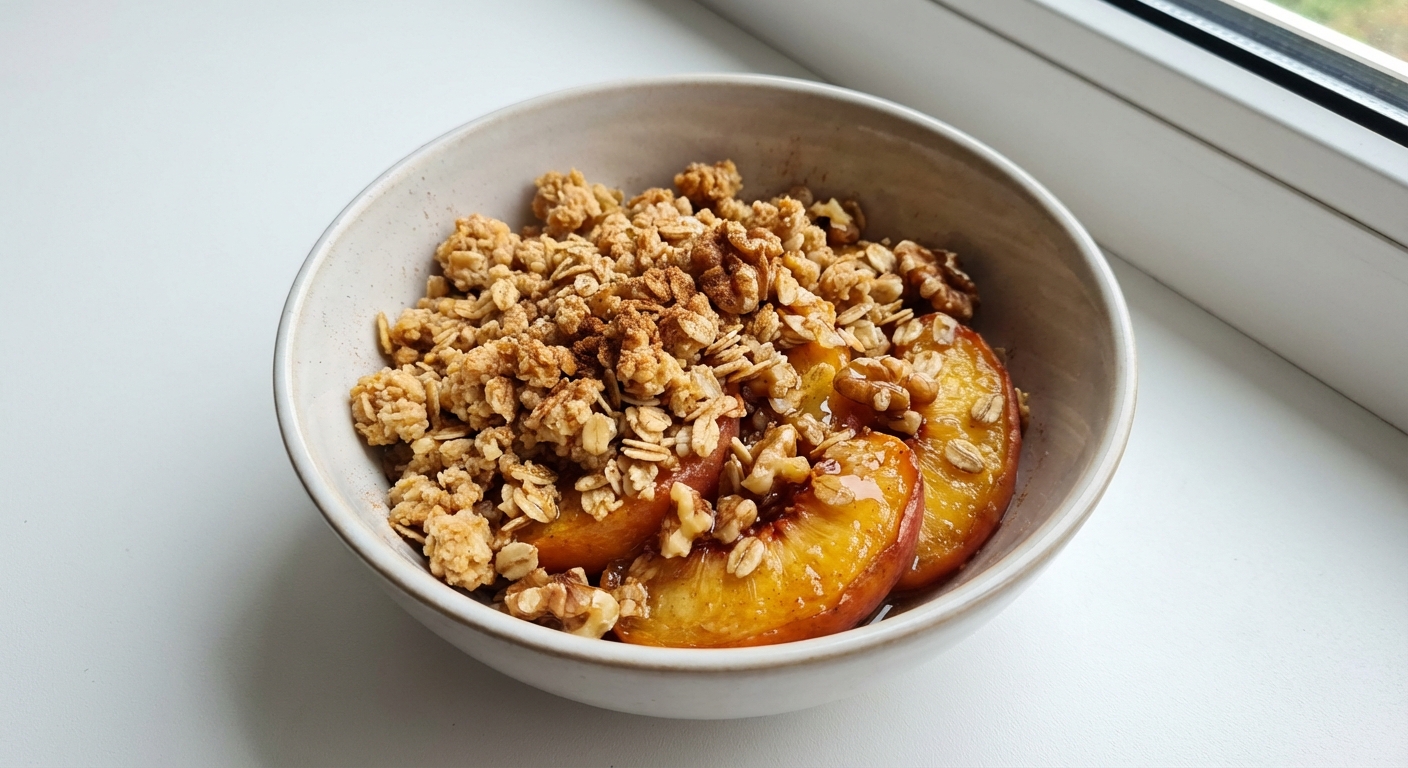 Brzoskwiniowa Kruszonka z Miodem i Orzechami