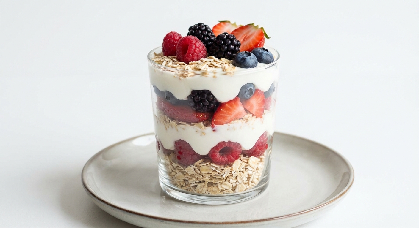 Jogurtowy Parfait z Miodem i Owocami