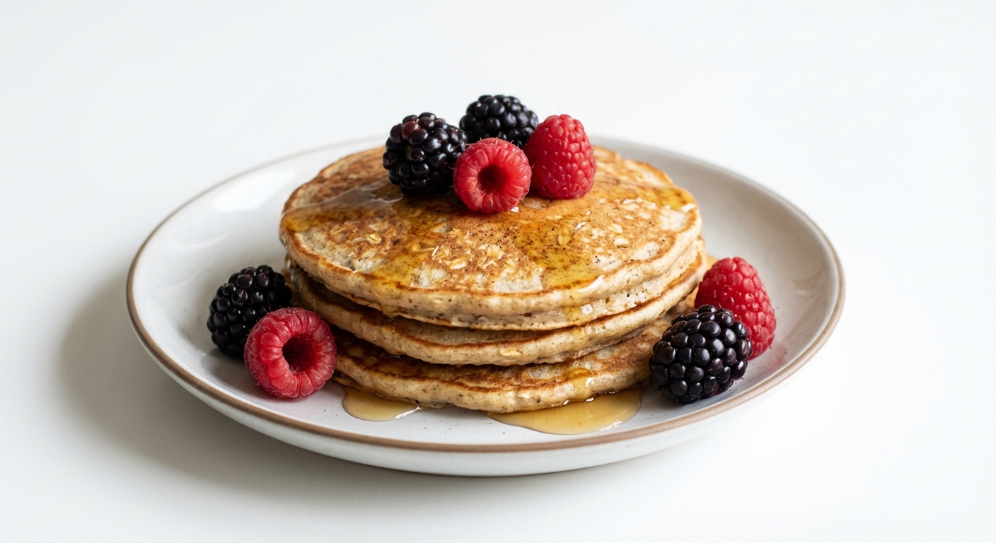 Owsiane placuszki z miodem i owocami