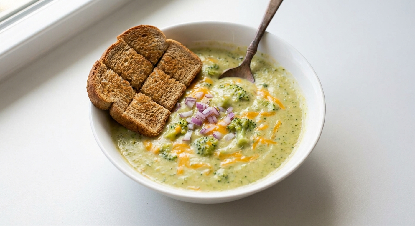 Brokułowa Zupa Krem z Cheddarem