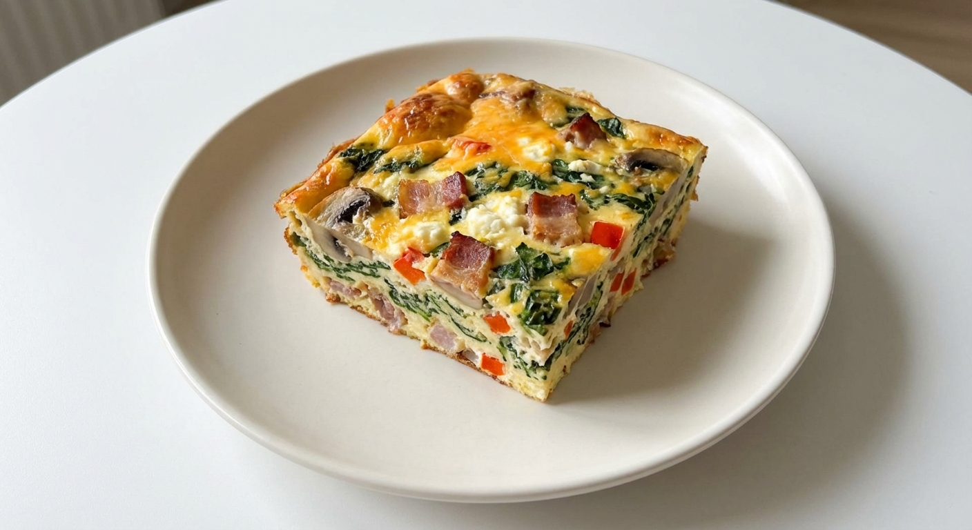 Zapiekanka Jajeczna z Twarogiem i Boczkiem