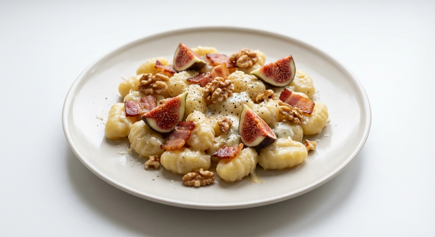 Gnocchi z Gorgonzolą, Boczkiem i Figami