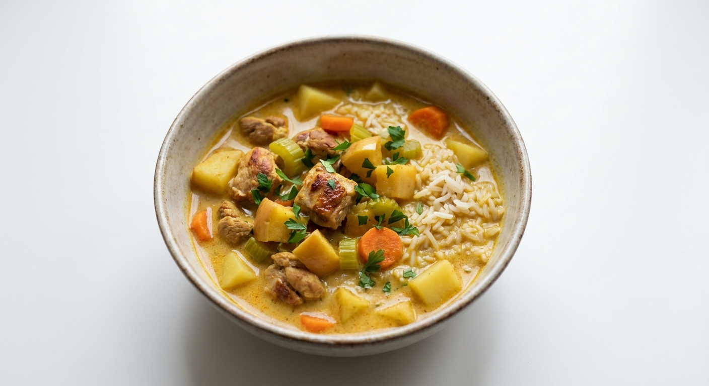 Zupa Curry z Kurczakiem i Jabłkiem