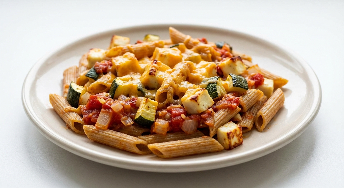 Zapiekanka Penne z Halloumi i Cukinią