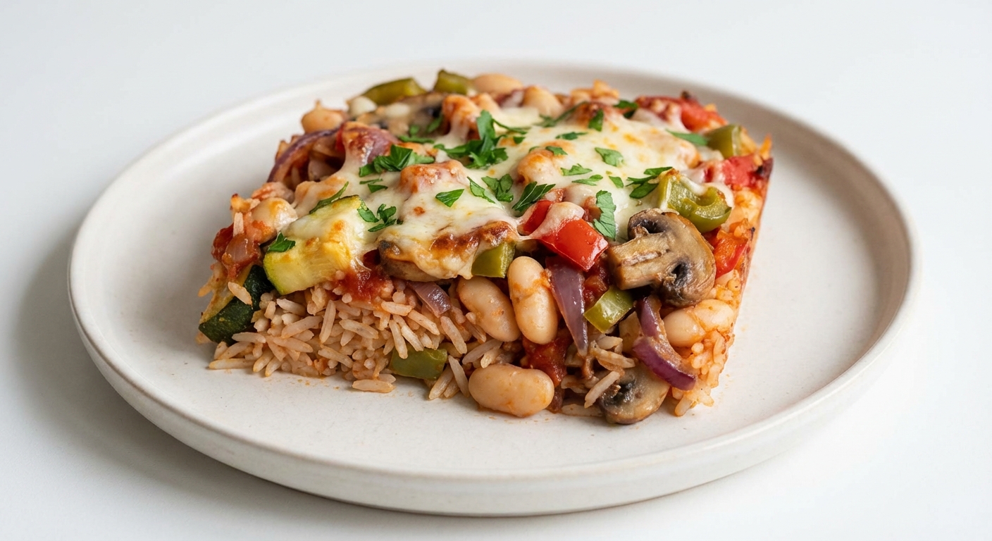 Zapiekanka z Ryżu, Fasoli i Warzyw