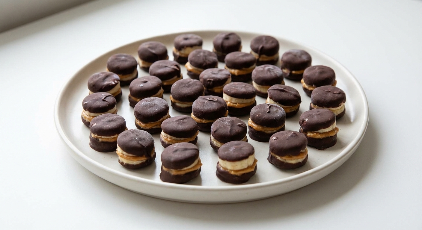 Mrożone banany w czekoladzie z masłem orzechowym