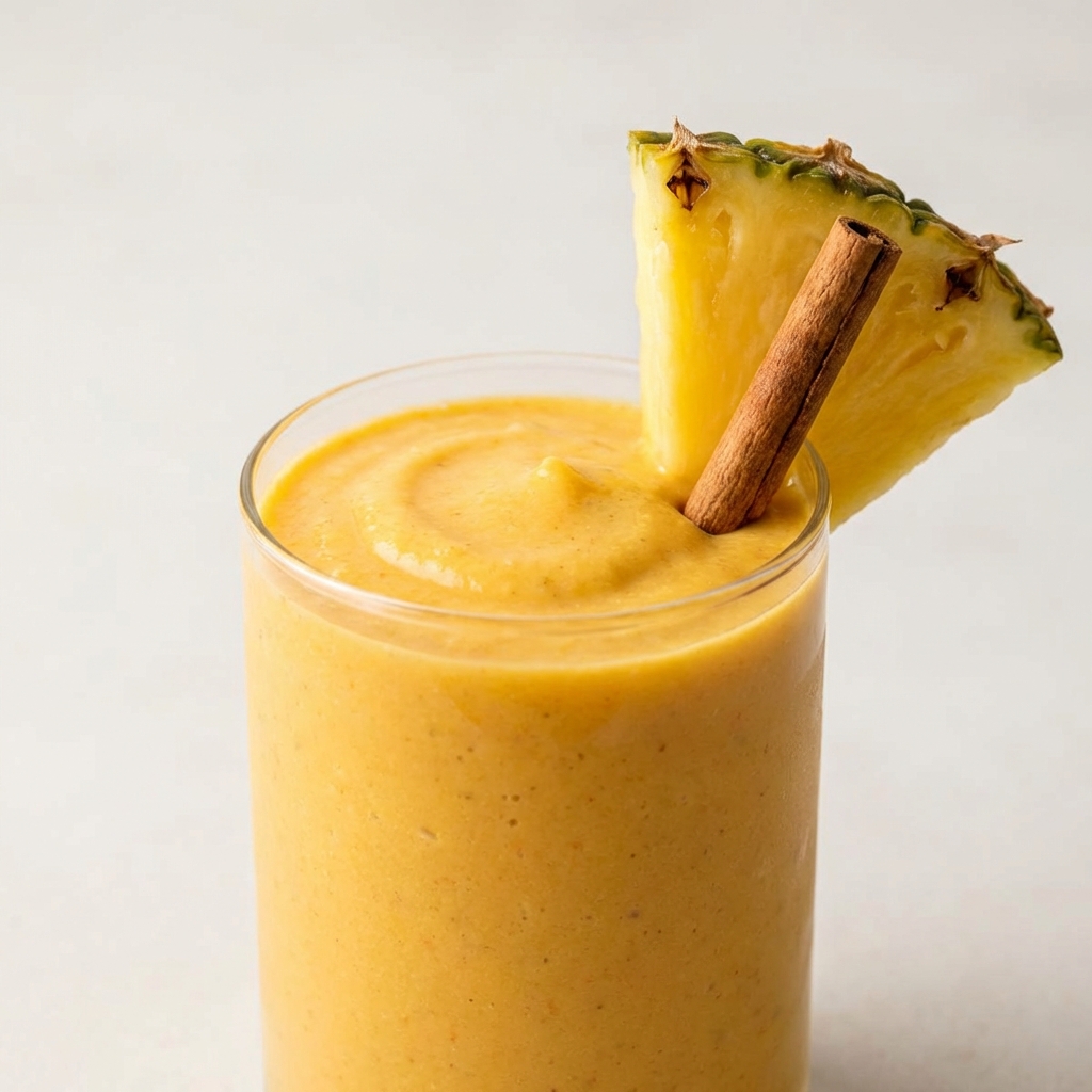 Wegański koktajl marchewkowo-ananasowy z tofu