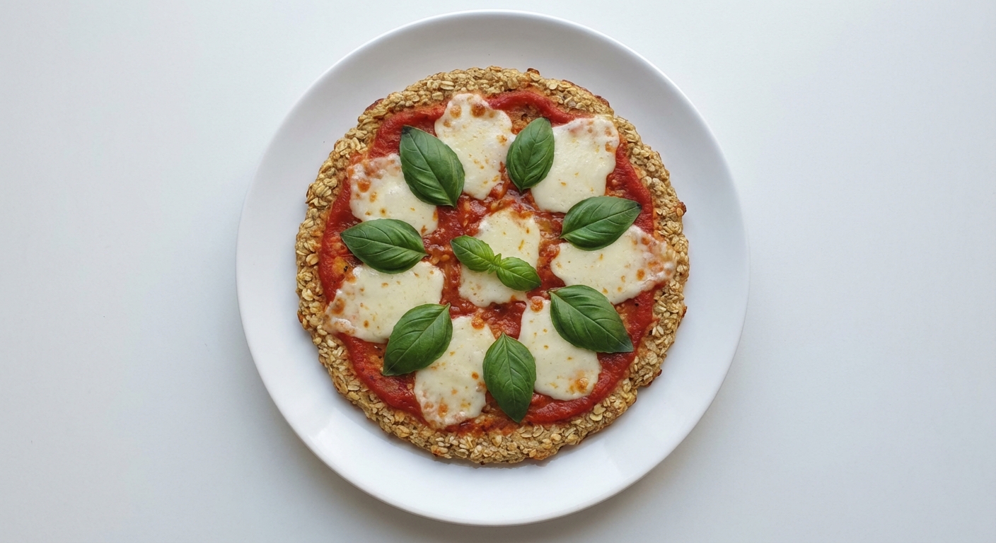 Owsiana Pizza z Mozzarellą i Bazylią