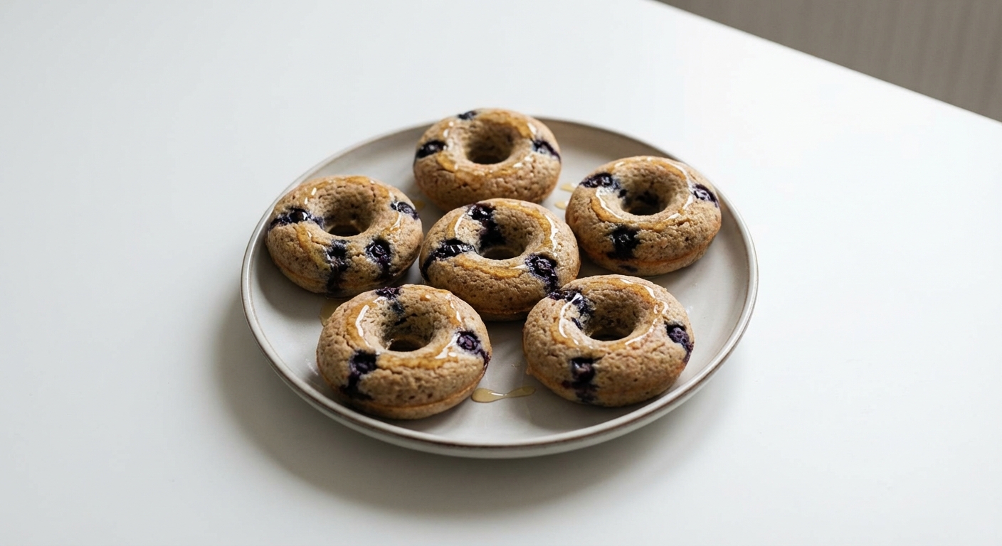 Migdałowe Pączki z Borówkami i Miodem