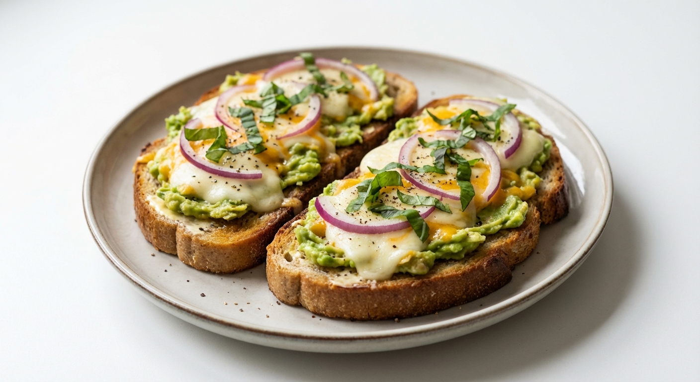 Żytnia grzanka z awokado i serem