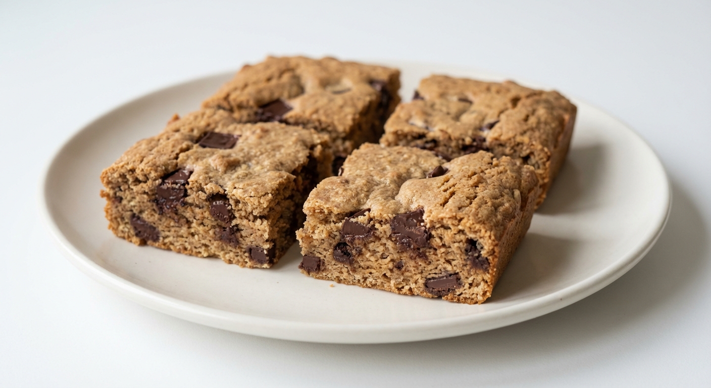 Migdałowo-Owsiane Blondie z Odżywką Białkową