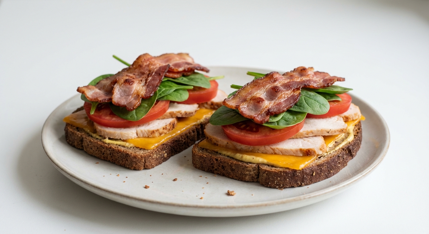 Żytnia Kanapka z Indykiem i Bekonem