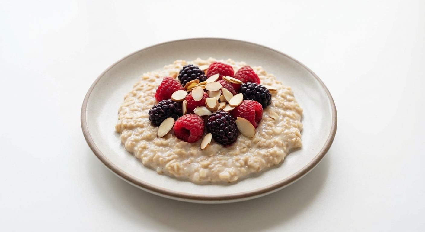 Owsianka z Miodem, Jagodami i Migdałami