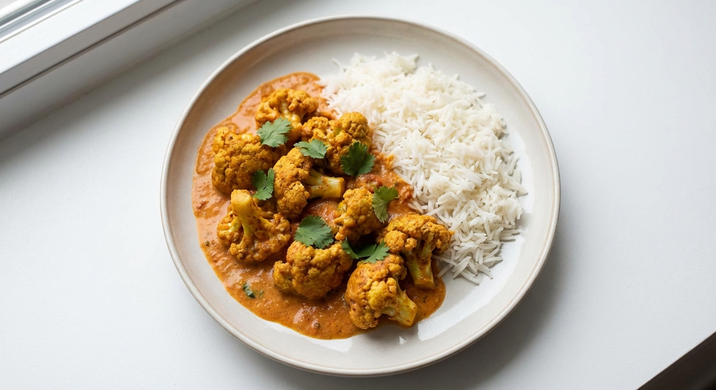 Kalafior w sosie pomidorowo-jogurtowym