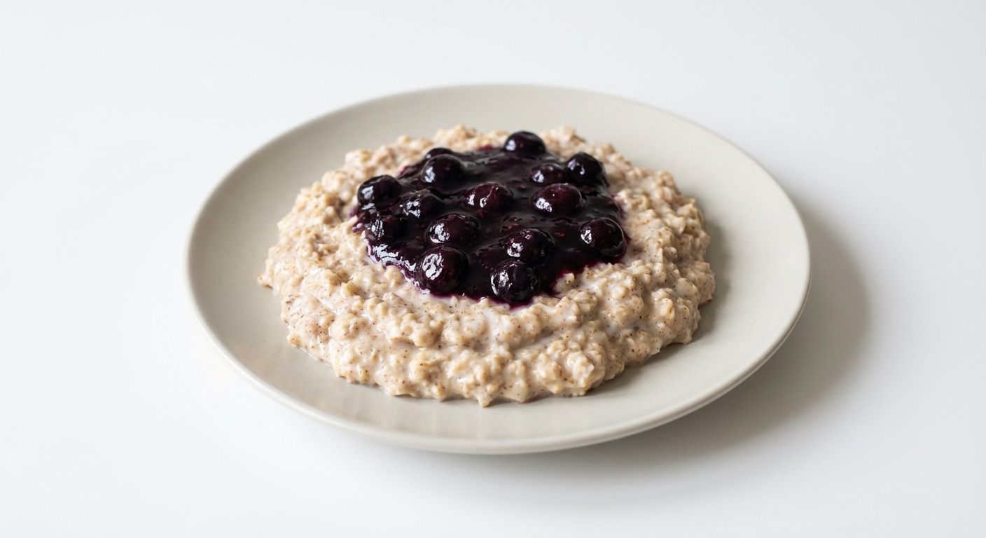Nocna Owsianka z Borówkami i Miodem