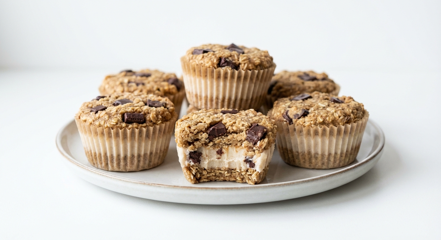 Mrożone babeczki kokosowo-orzechowe z czekoladą