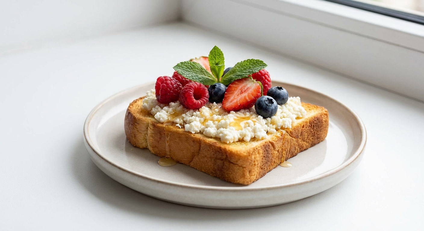 Brioche z Twarogiem, Owocami i Miodem