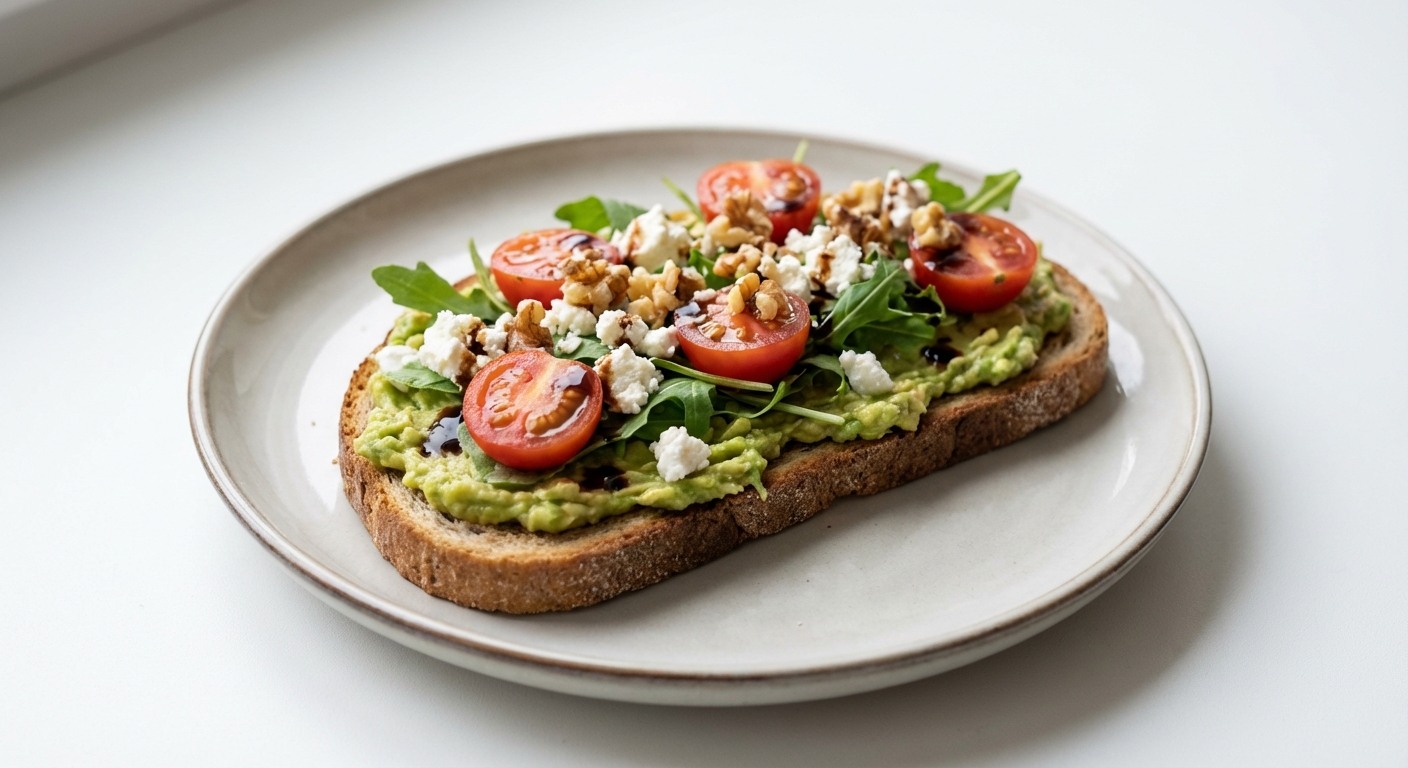 Żytni tost z fetą i awokado