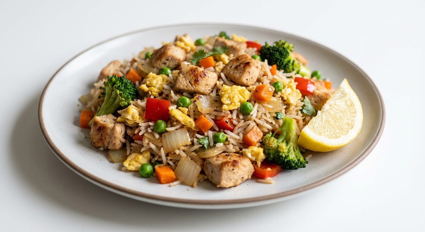 Khao Pad z Kurczakiem i Warzywami