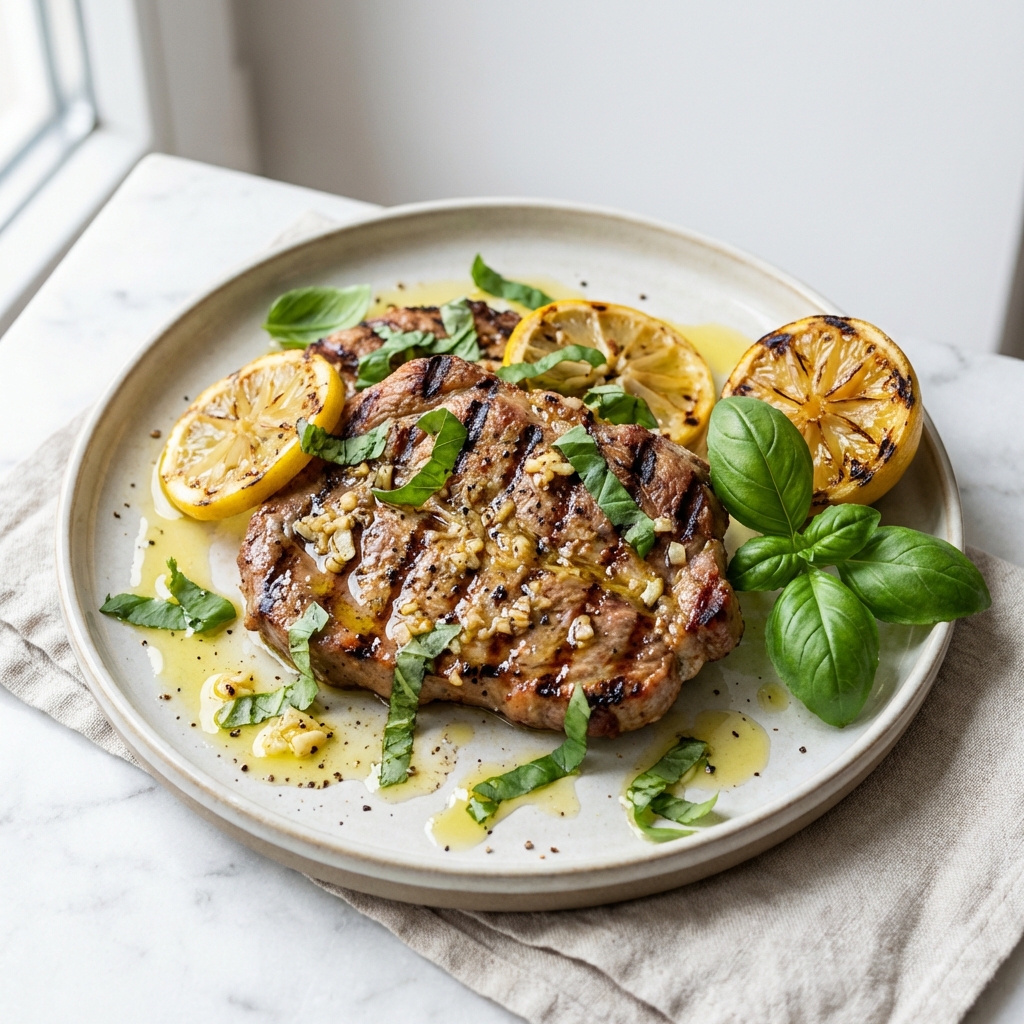 Karkówka z Grilla w Bazylii i Cytrynie