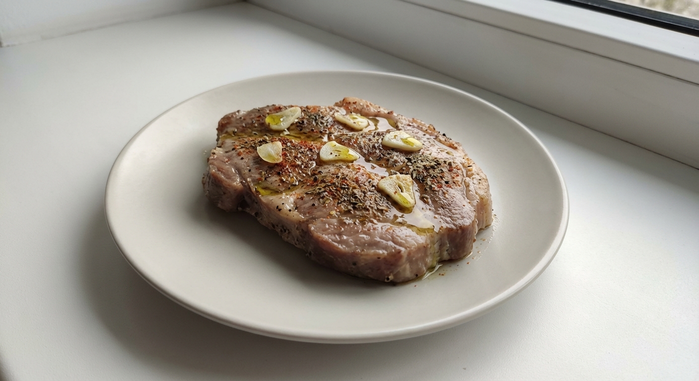 Aromatyczna Karkówka Sous-Vide z Czosnkiem