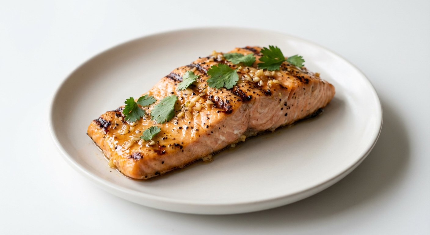 Grillowany Łosoś z Miodem i Kolendrą