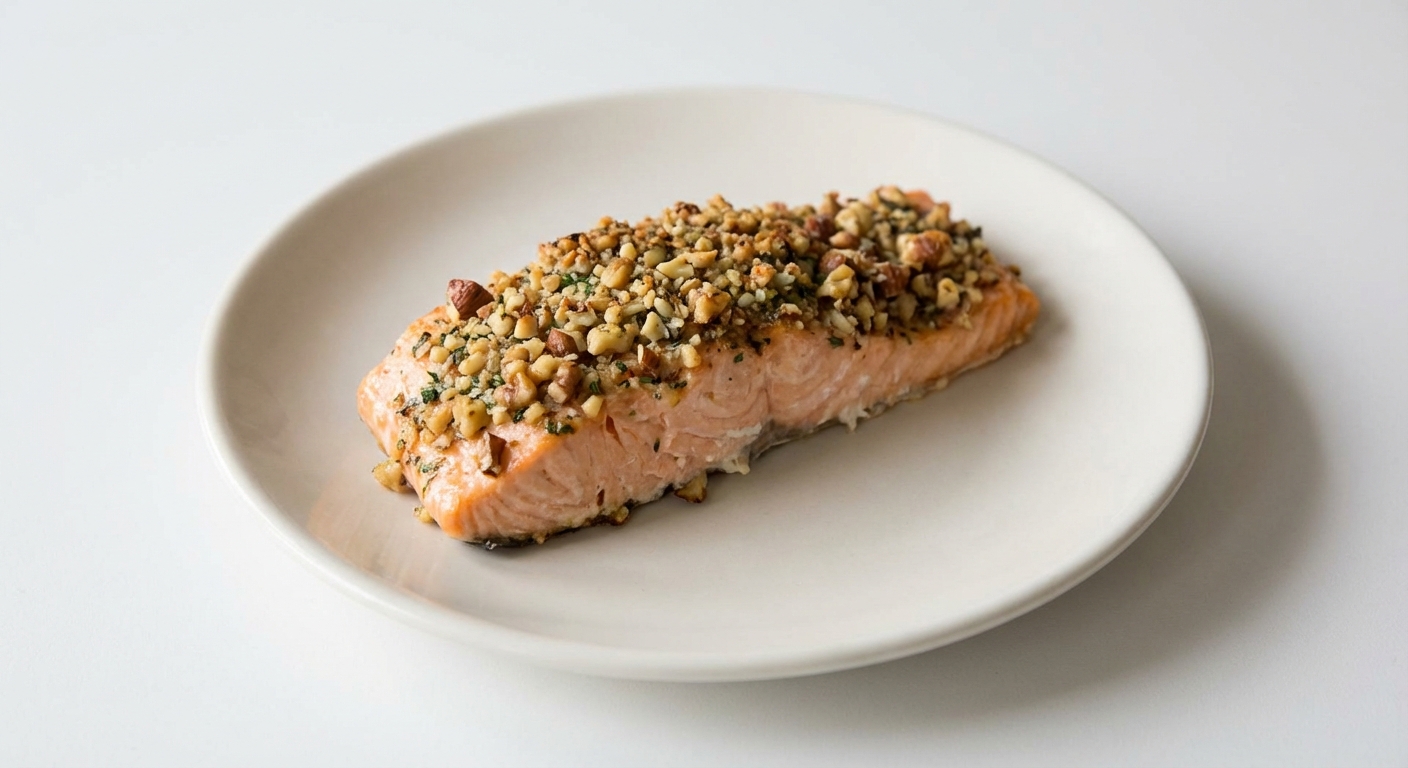 Łosoś w orzechowo-ziołowej skorupce