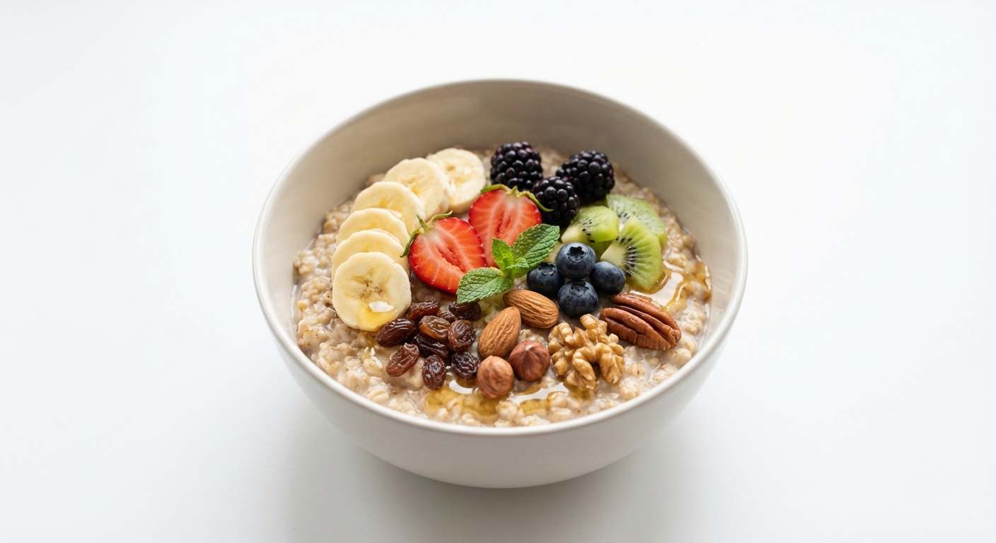 Owsianka z Miodem, Owocami i Orzechami