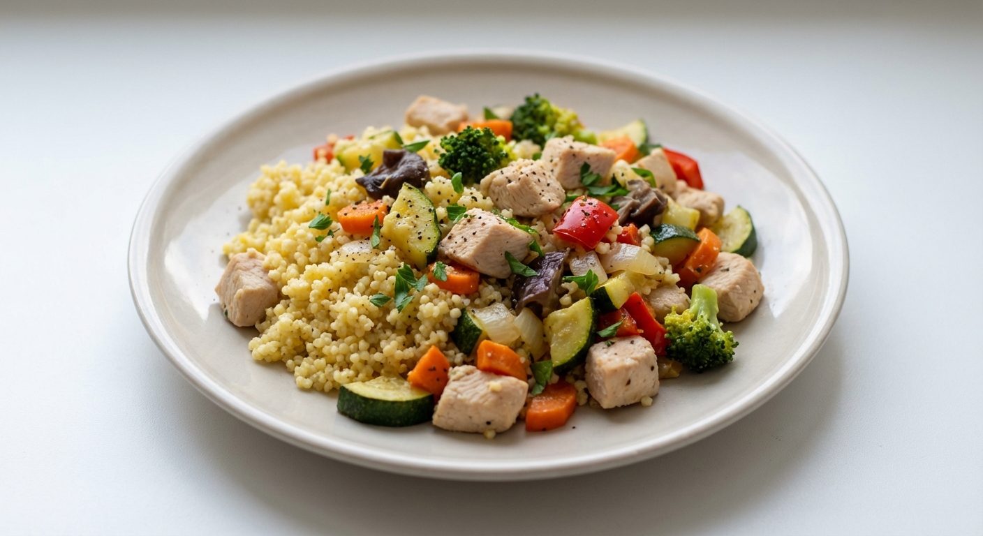 Jaglana z Kurczakiem i Warzywami