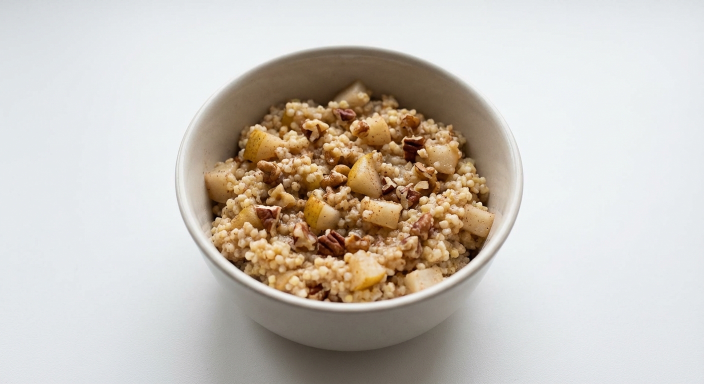 Jaglana z Gruszką, Orzechami i Miodem