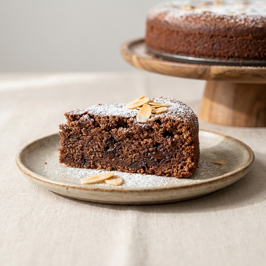 Migdałowo-Czekoladowe Ciasto z Erytrytolem