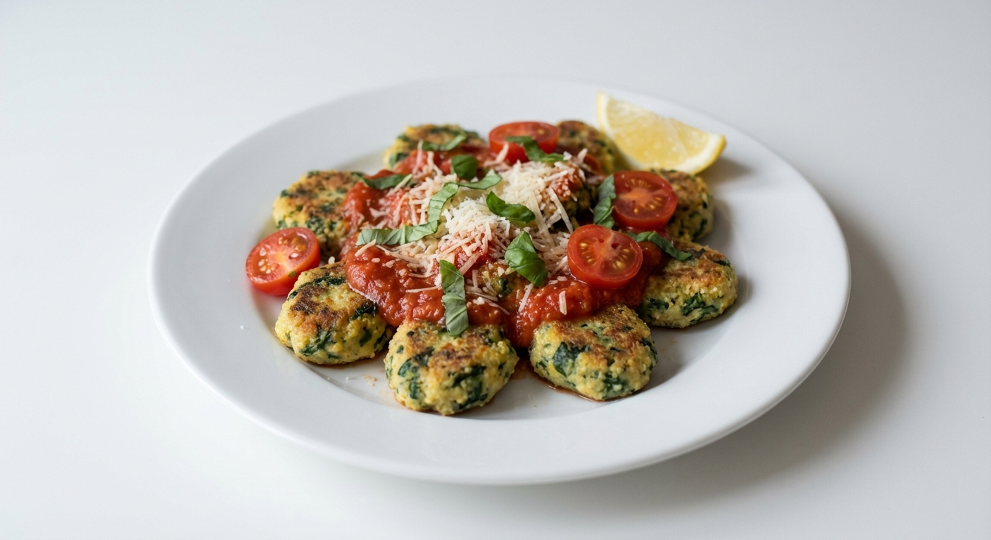 Szpinakowe kluseczki z kaszy jaglanej