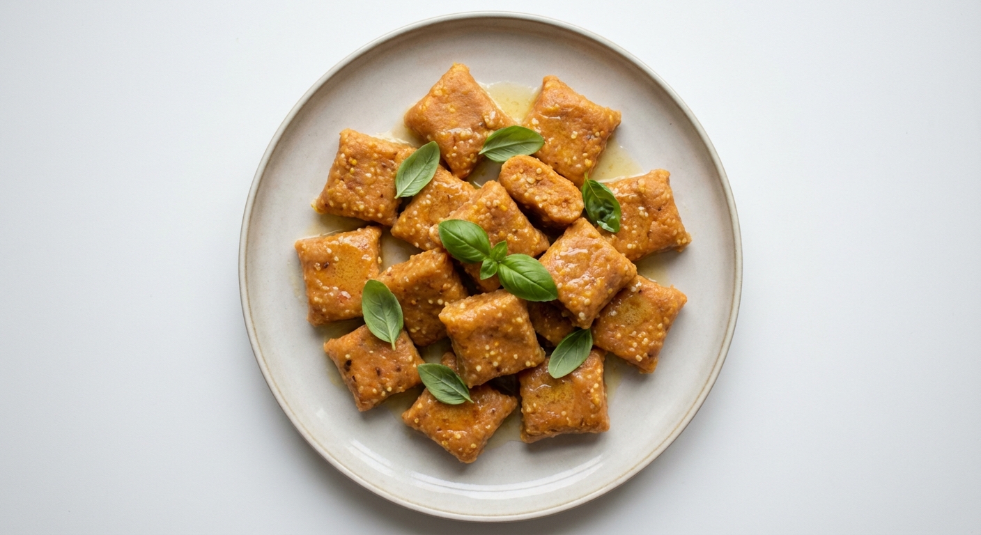 Batatowe Kopytka z Kaszą Jaglaną