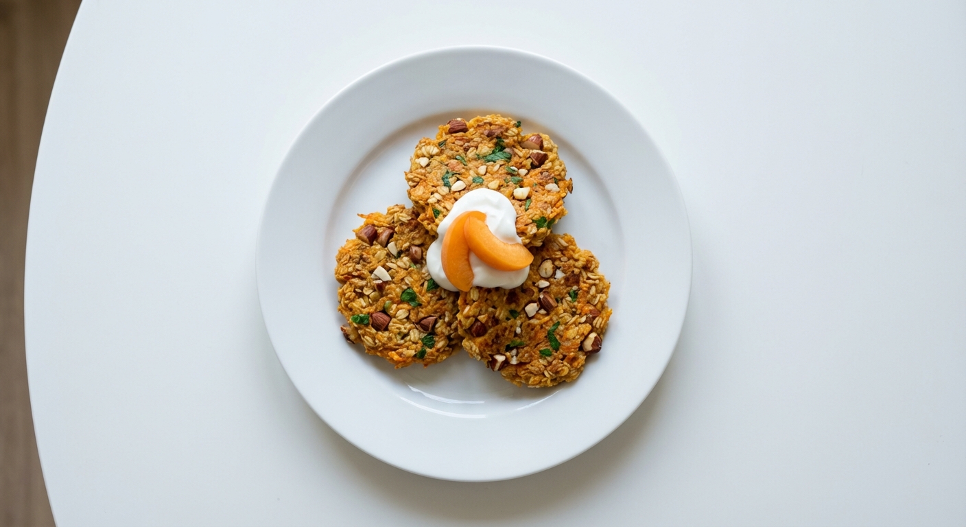 Owsiane placuszki marchewkowe z migdałami