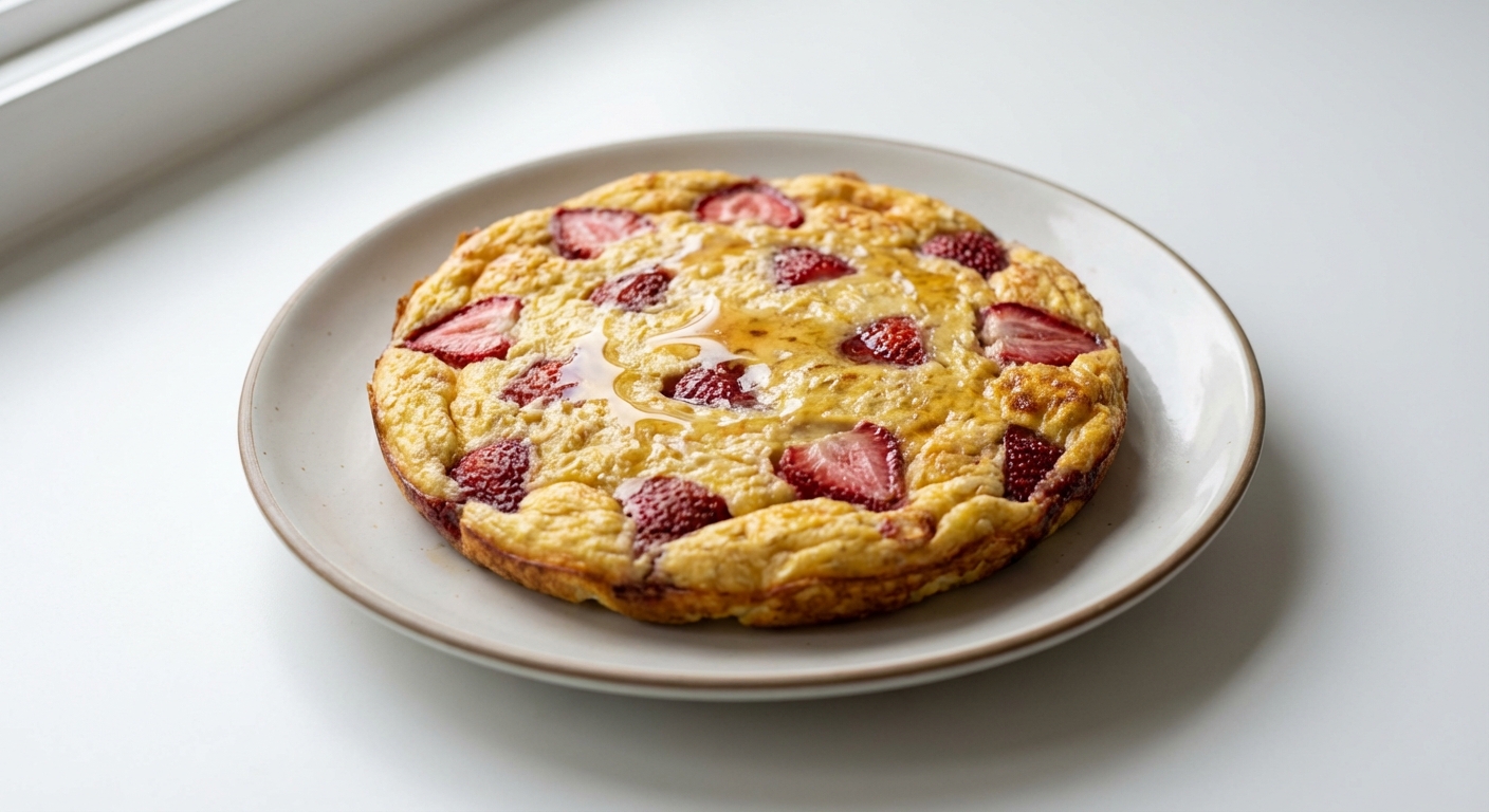 Owsiany Omlet z Truskawkami i Miodem