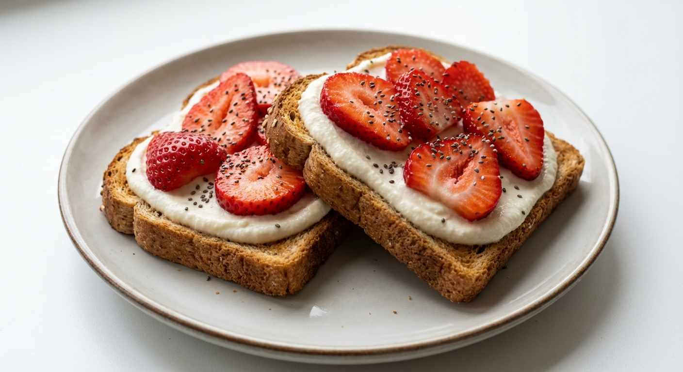 Tosty z Ricottą i Truskawkami Chia