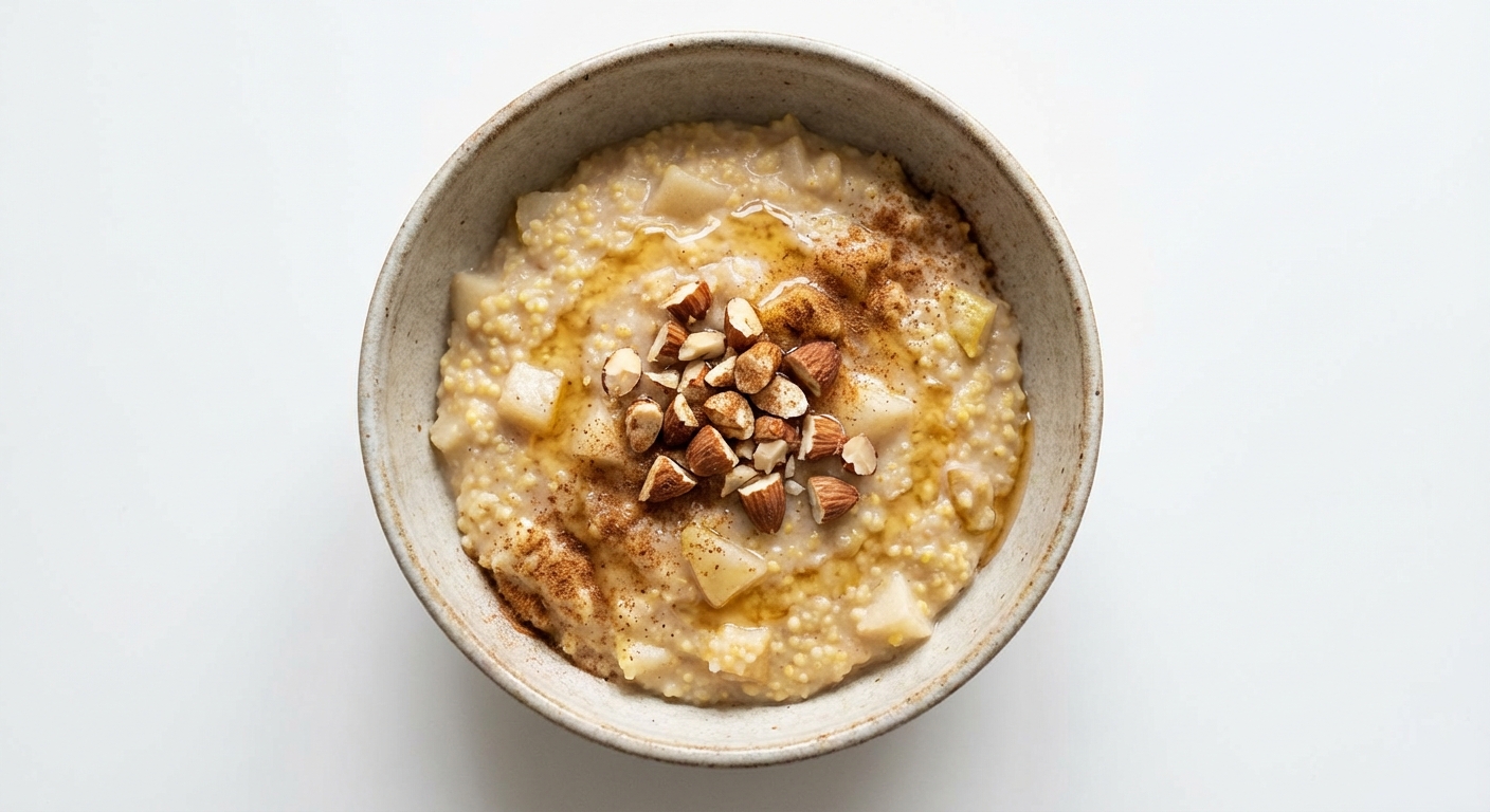 Jaglanka z Gruszką, Miodem i Cynamonem