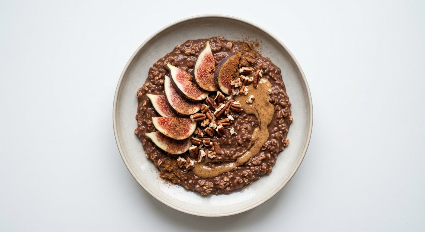 Figowo-Migdałowa Owsianka z Kakao i Pekanami