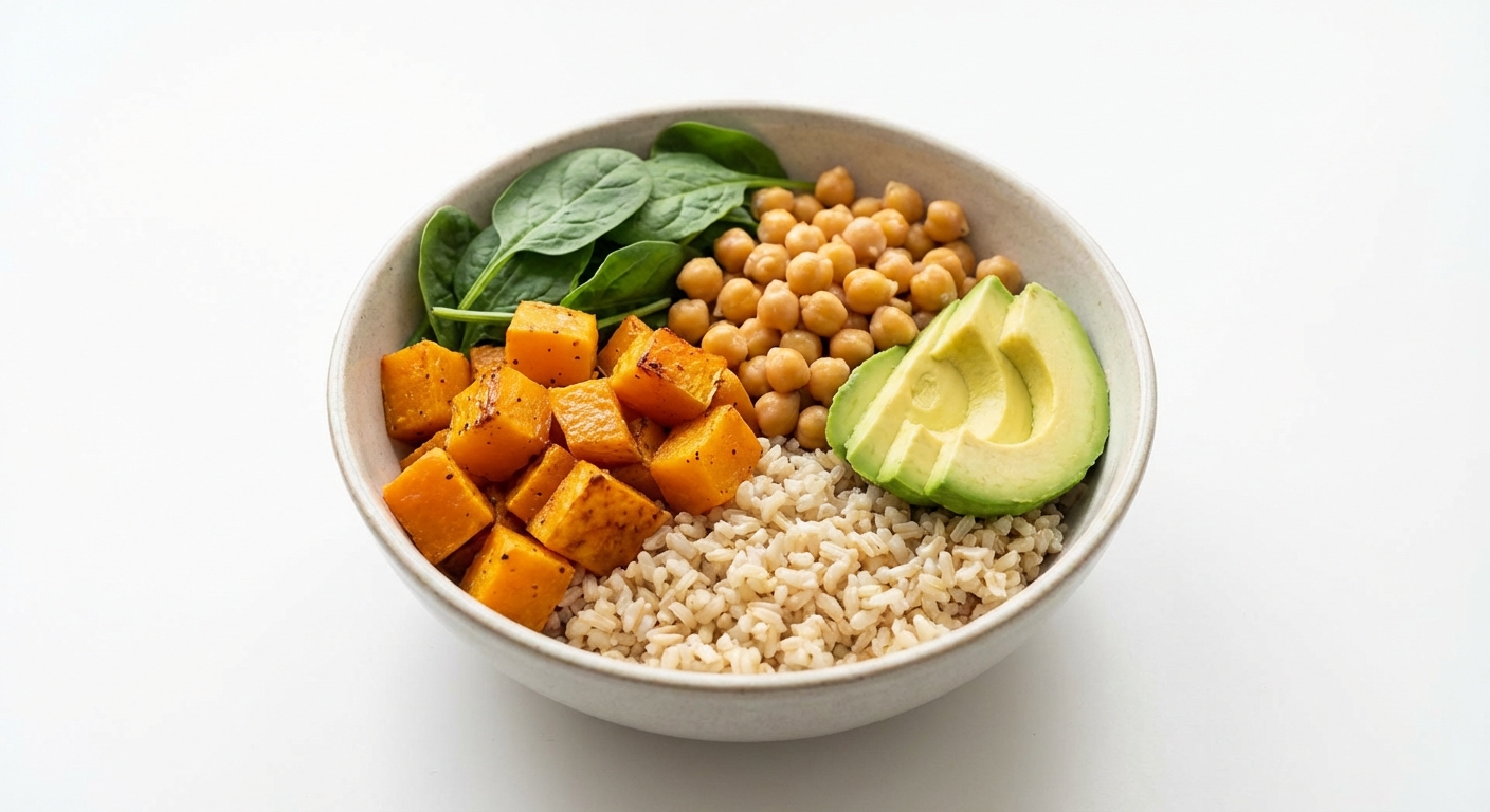 Brązowy Ryż z Dynią i Awokado