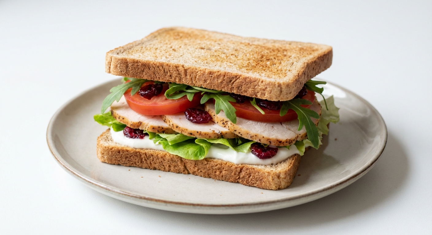 Razowa Kanapka z Indykiem i Żurawiną