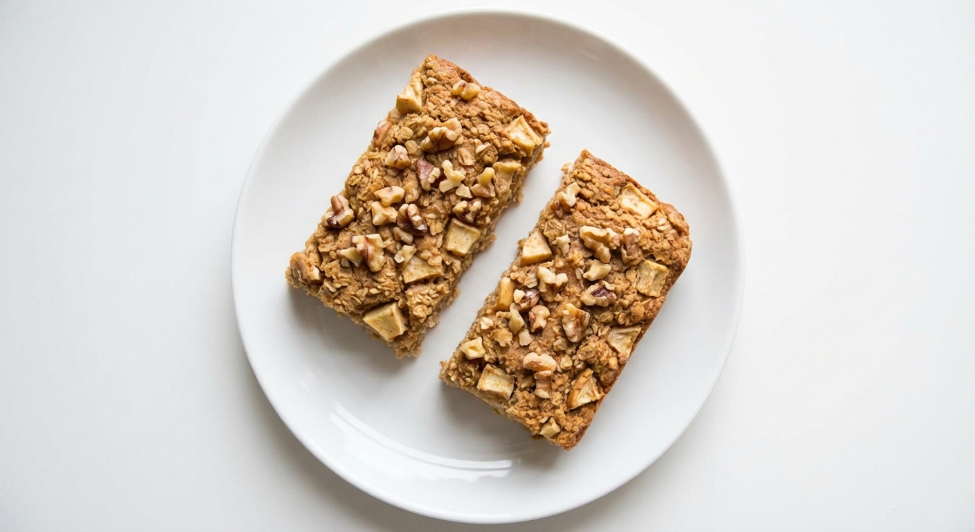 Owsiane Batoniki z Jabłkiem i Orzechami
