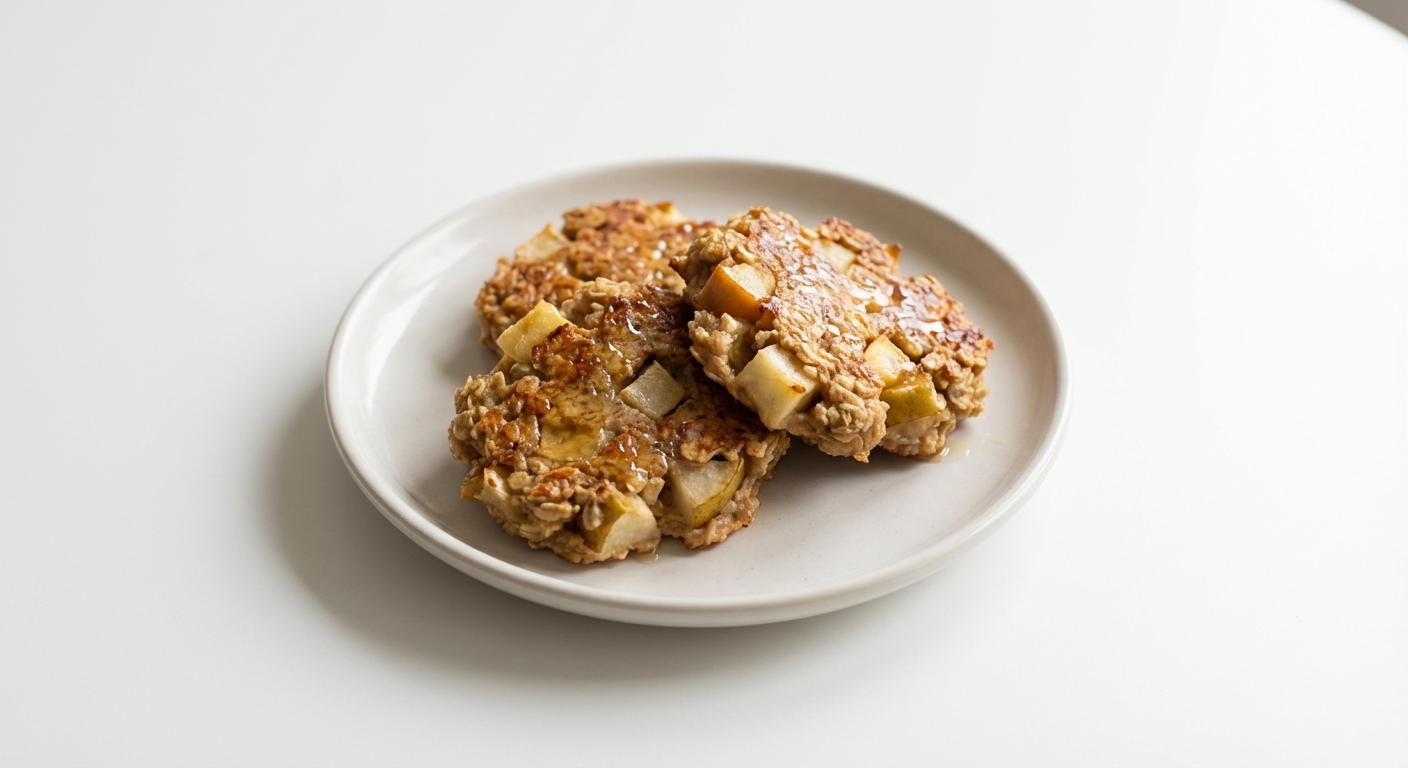 Owsiane Racuchy z Jabłkiem, Gruszką i Miodem