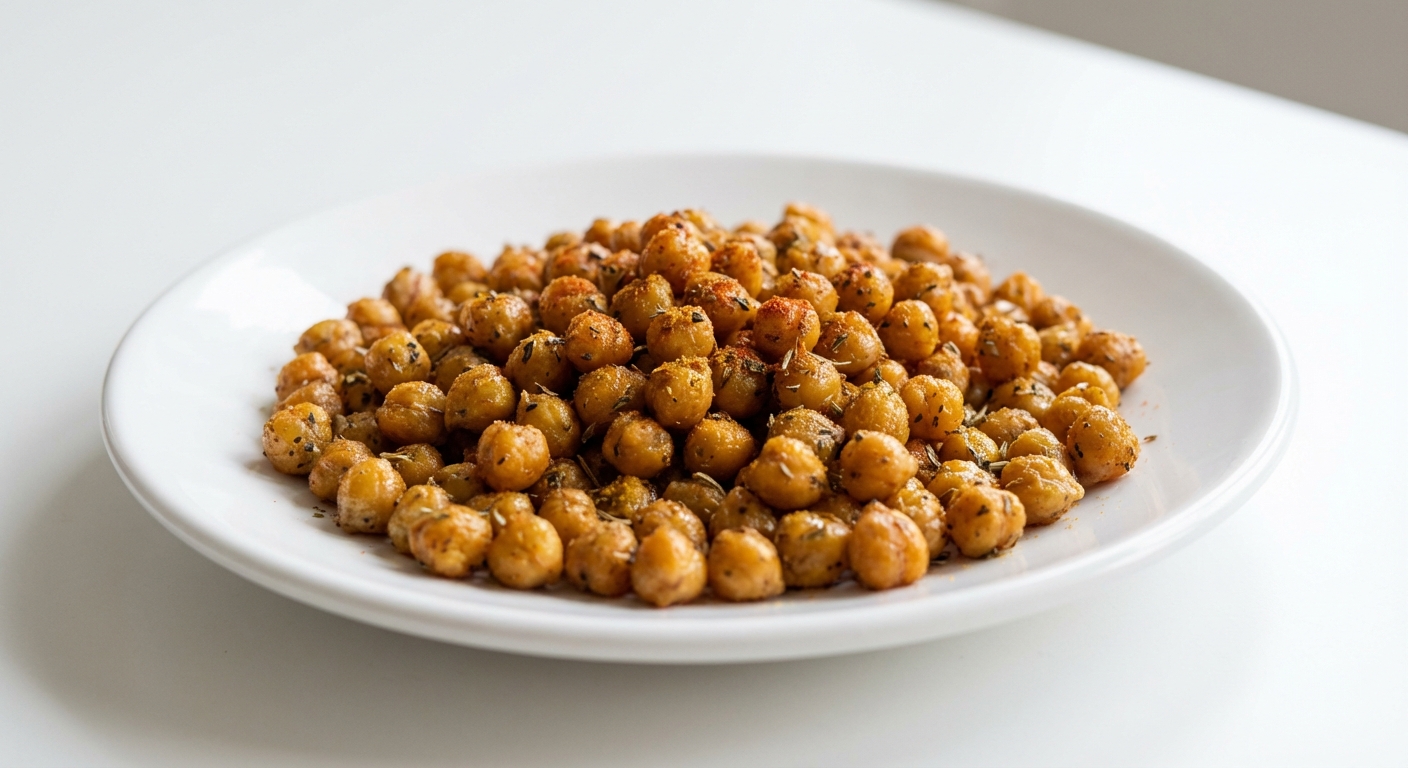 Chrupiąca Ciecierzyca Pieczona z Curry i Ziołami